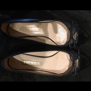 Prada black ballet flats